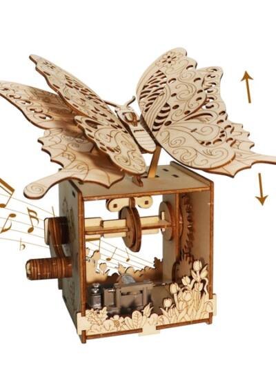 MUSIC PARK 3d Wooden Puzzle Carousel Music Box Handmade Assembly Model Kit Holidays Birthdays Christmas Gifts