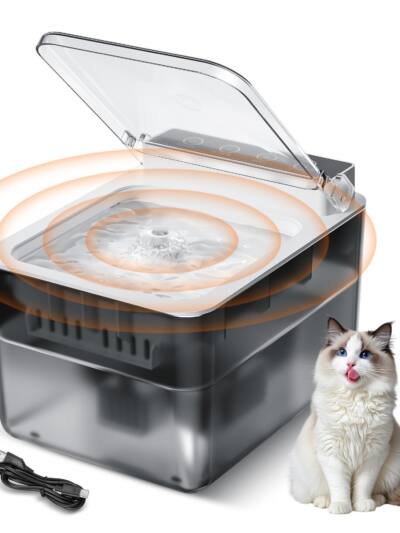 Wired Automatic Pet Fountain Dog Water Dispenser Automatic Sensing Function