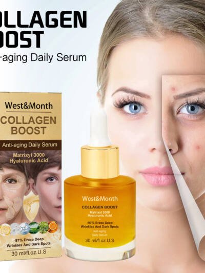 West&Month Collagen Anti Wrinkle Essence To Fade Spots, Repair Skin Barrier, Moisturize And Moisturize