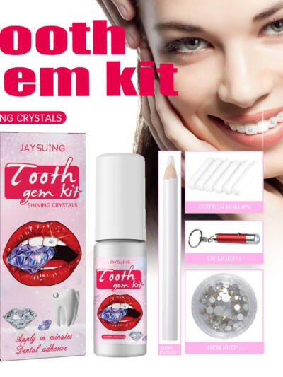 Jaysuing Tooth Gem Kit Jewelry Is Easy To Disassemble And Install, With Crystal Dental Drills And Sparkling Stickers