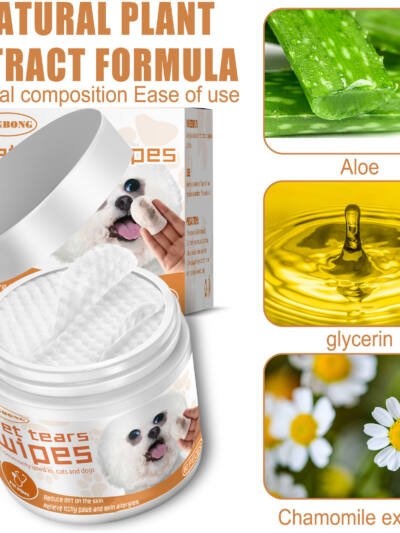 Yegbong Pet Wipes Clean, Dogs And Cats Tear Stains Eye Cleaning Wipe Eye Dirt Cotton Pad