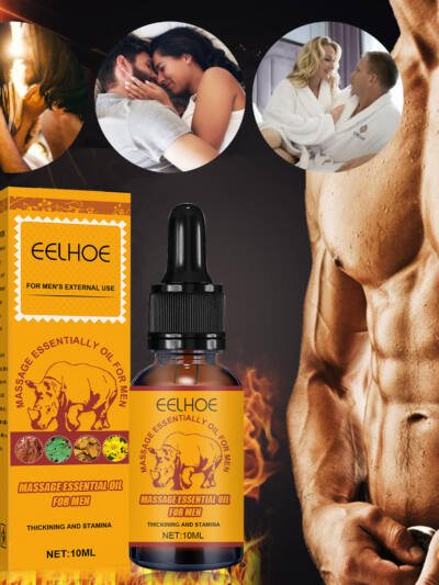 EELHOE Men's Massage Essential Oil, Men's Strength Body Exercise Care Massage Care Essential Oil