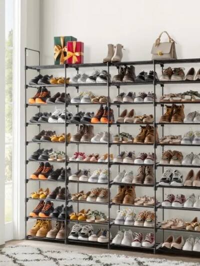 10 Tiers Shoe Rack Storage Organizer Shoe Shelf Organizer For Entryway Holds 80 Pairs Shoe Stackable Shoe Cabinet Shoe Rack