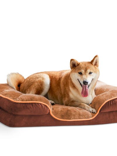 Memory Foam Pet Bed For Small Dogs & Cats With Washable Removable Cover Non-Slip Base Waterproof Liner