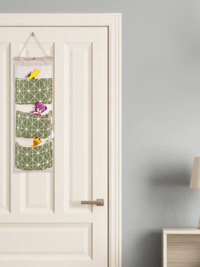 1Pc Wall Mounted Storage Bag Door Closet Hanging Storage Bag Organizer Waterproof 3 Pockets Pouch