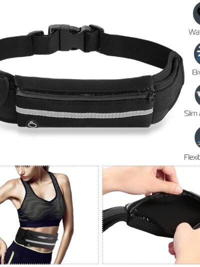 1Pc Sports Waist Bag Running Belt Pack Waterproof Adjustable Waist Pouch