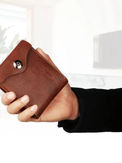 Men's Wallet PU Leather Bifold Purse Slim RFID Blocking Card Holder Cases W/ 2 ID Window Coin Pocket