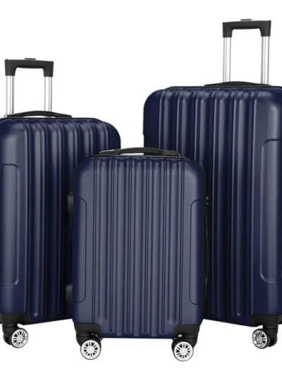 3-in-1 Multifunctional Large Capacity Traveling Storage Suitcase Luggage Set Navy Blue