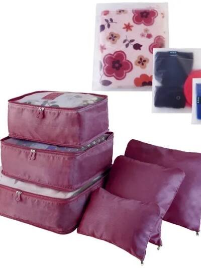 9Pcs Set Clothes Storage Bags Water-Resistant Travel Luggage Organizer Clothing Packing Cubes For Blouse Hosiery Stocking Underwear