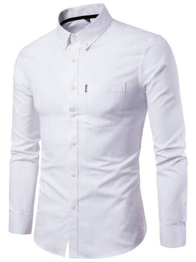 Men S Shirts Korean Men Slim Long Sleeve Dress Shirt