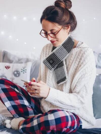 Electric Heated Scarf USB Heating Neck Wrap Unisex Winter Heated
