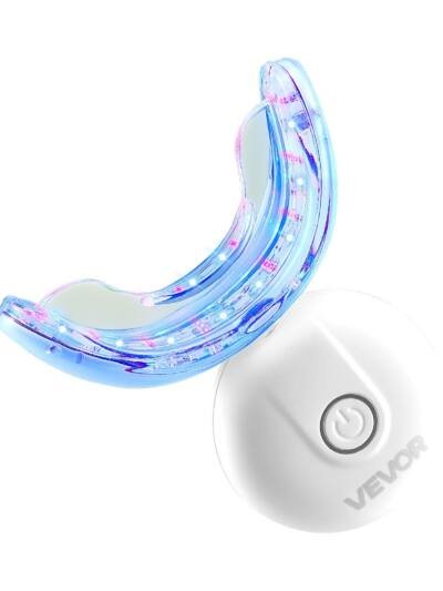 Teeth Whitening Kit With LED Light, 32 LED Accelerator Lights, Whitening Strips, Pens And Gel Syringes, U-Shaped Tray, Wireless Portable Kit Fast And Effectively Removes Stubborn Stains