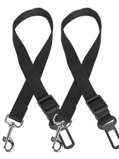 2Pcs Pet Dog Seat Belt Leash Adjustable Pet Dog Cat Safety Leads Harness Car Vehicle Nylon Fabric Seatbelt Strap