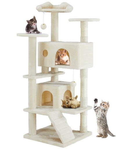 Multi Functional Cat Treehouse Cat Climbing Frame