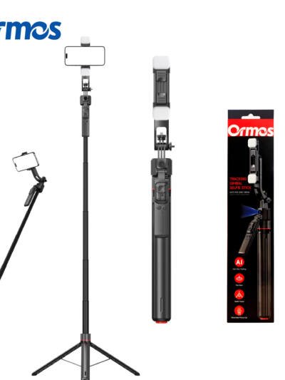 360° Auto Face Tracking Selfie Stick Tripod with Fill Light