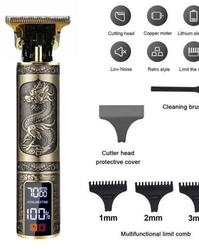 Men's Cordless Rechargeable Hair Clipper & Beard Trimmer