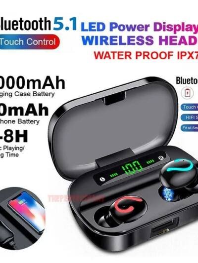 Bluetooth 5.1 Headset TWS Wireless Earphones Mini Earbuds Stereo Headphones IPX7