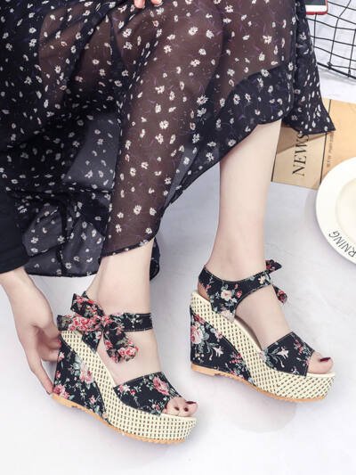 Bohemian Platform Heel Wedge Women's Sandals