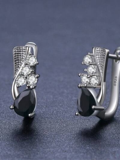 Korean Style Creative Drop-shaped Earrings Micro Rhinestone