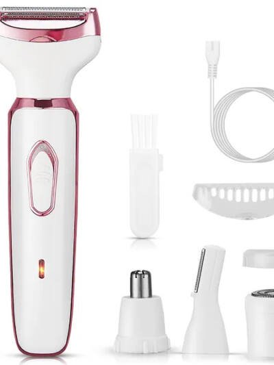 4 In 1 Electric Razor For Women Painless Grooming Kit Rechargeable