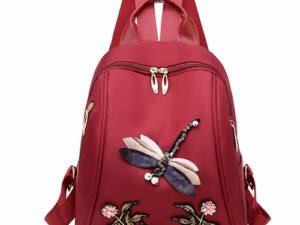 Retro Oxford Cloth Embroidered Women's Casual Backpack