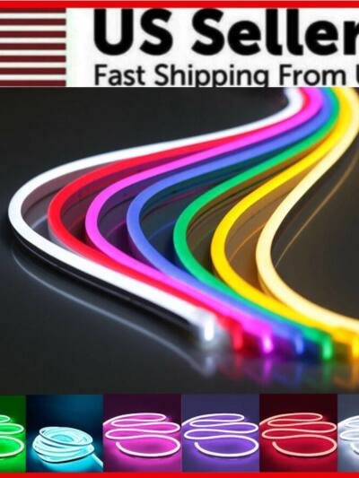 1M 2M 12V Flexible Sign Neon Lights Silicone Tube LED Strip Waterproof USA