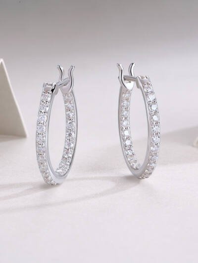1Streamer Diamond Set With Moissanite Silver Earrings Luxury Fashion Diamond Earrings Stud Earrings Prohibit Tk Sales