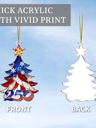 250 Anniversary USA Ornament 2D Acrylic America Merchandise Christmas In July Decorations 250th Birthday Gifts