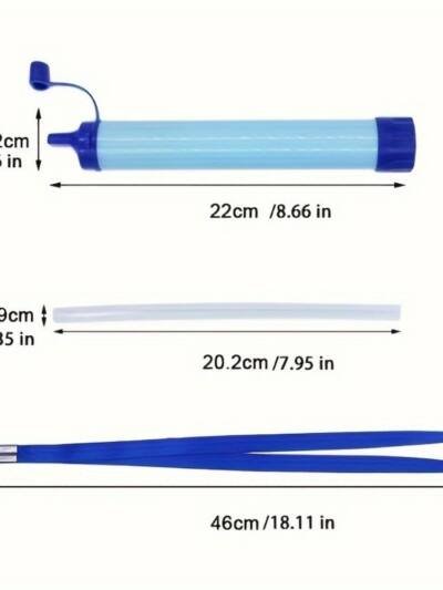 Personal Water Filter For Hiking, RV Camping, Travel, And Emergency Preparedness
