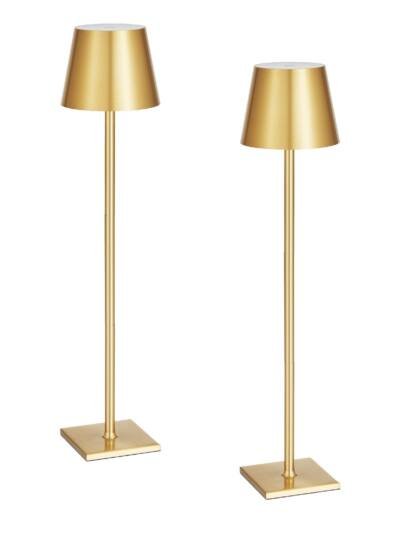 Cordless Table Lamp 2 PCS Rechargeable Battery Desk Lamp Adjustable Height Gold