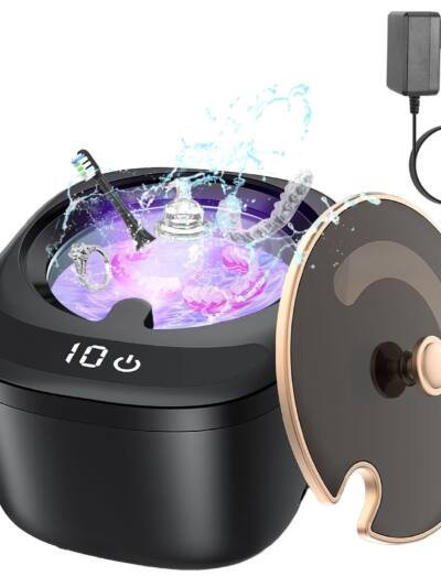 45kHz Ultrasonic Retainer & Denture Cleaner with UV Light, 230ml