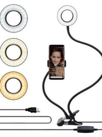 LED Selfie Ring Light for Live Adjustable Makeup Light-8cm Stand