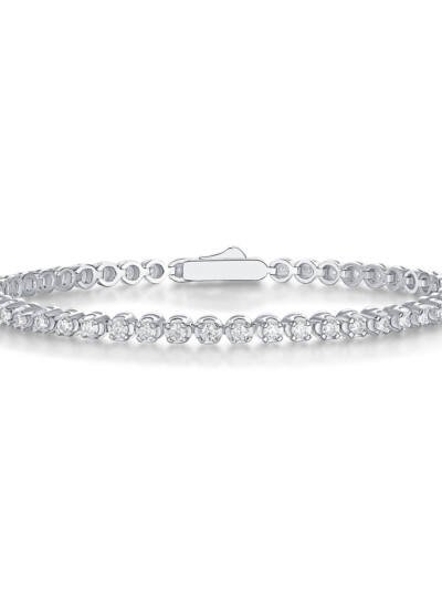 1Starlight Luxury Fashion Mosan Diamond S925 Silver Bracelet Prohibit Tk Sales