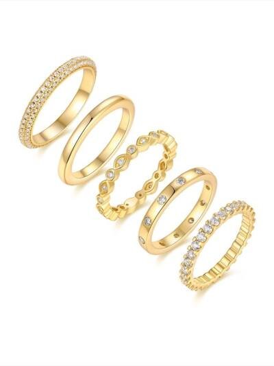 1Gold Ring - A Fashionable Men And Women Ring And Jewelry Piece Set With Moissanite S925 Sterling Silver And Gold-plated Diamonds Prohibit Tk Sales
