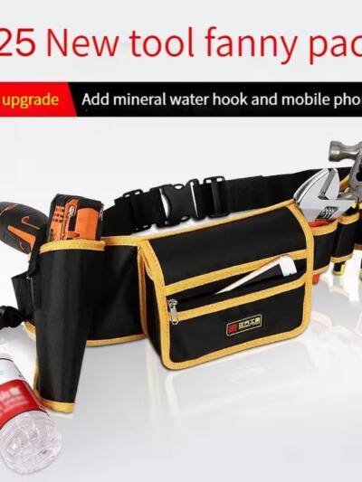 Electrician Tool Kit Special Portable Small Waist Bag Canvas Sturdy And Durable Waist Bag Belt Multi-function Storage And Repair Bag