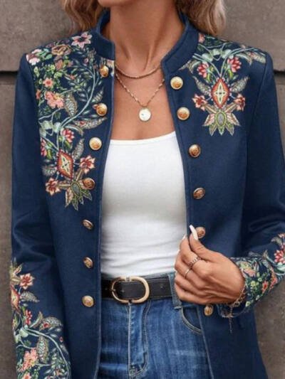 Printed Small Suit Jacket Women's Cross