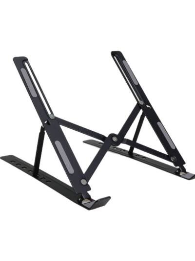 Aluminum Adjustable Foldable Laptop Stand With Desk Riser Holder For Notebooks