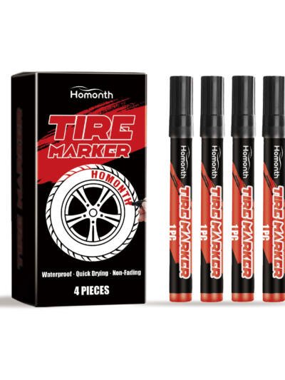 Tire Paint Pen Red, Waterproof Creative DIY Car Tire Art Pen