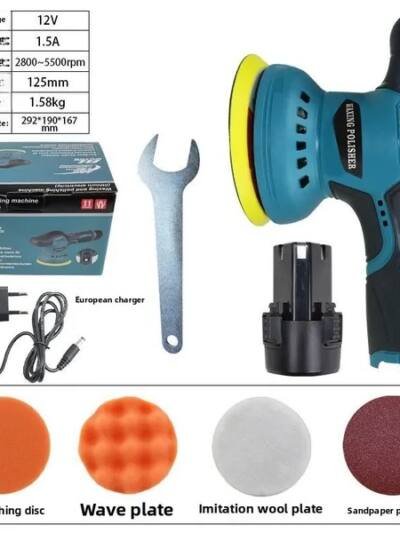Car Polishing Machine For Car 12V Cordless Polisher 8 Gears Automotive Electric Waxing Repairing Wireless Sander Polish Tools