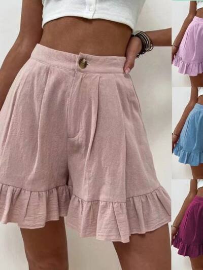 Loose-fitting Shorts High-waisted For Women