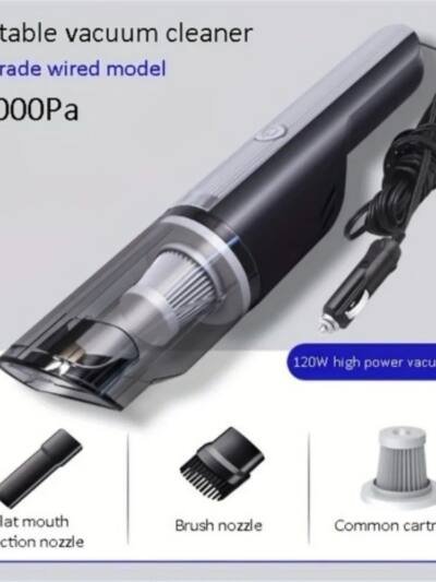 Handheld Mini Car Vacuum Cleaner, Silver