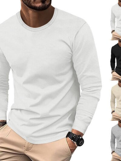Men's Waffle Crew Neck Top