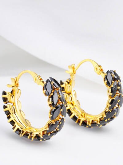 Personalized Black Zircon Earrings