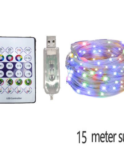 LED Rope Lights Outdoor, RGB Remote Control Fairy String Lights Plug In With 200 LEDs, Super Durabl