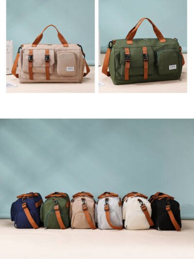 Minimalist Sports Duffel Bag ,Large Capacity Gym Tote With Separate