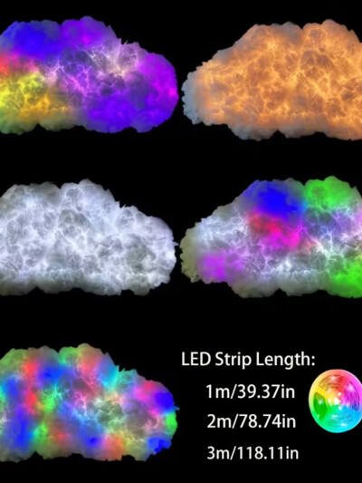 Creative Decorative Cloud Lamp Remote-Controlled LED Light RGB Color Changing