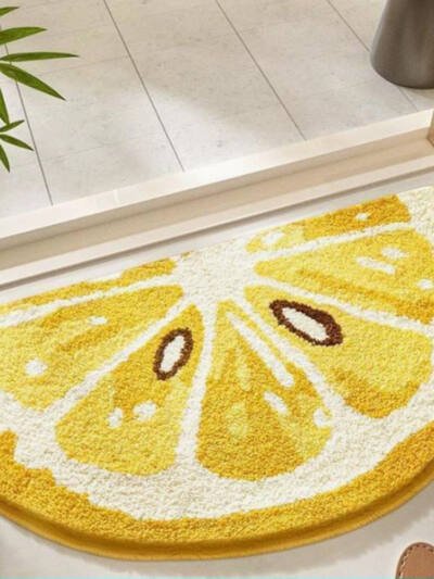 Lemon Fruit Bath Mats Cute Bathroom Rugs