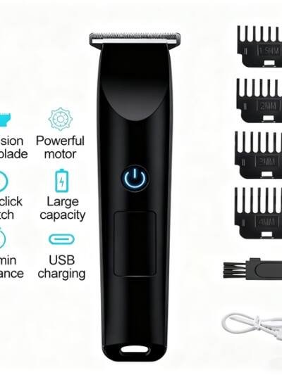 Men Pro Electric Hair Clippers Beard Trimmer Cutting Barber Shaving Machine Black Logistics Only For USPS. TK TMEU Only For Self-pickup