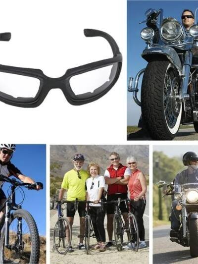 Motorcycle Riding Glasses Wind Resistant Bike Goggles UV Protection Resistant Padded Comfortable Outdoor Sport Goggles