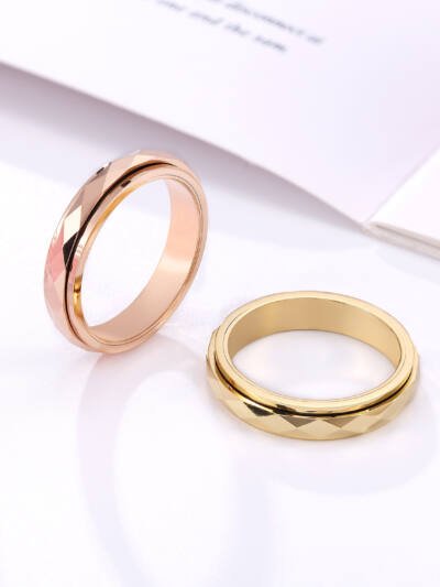 Tungsten Steel Spinner Ring for Women